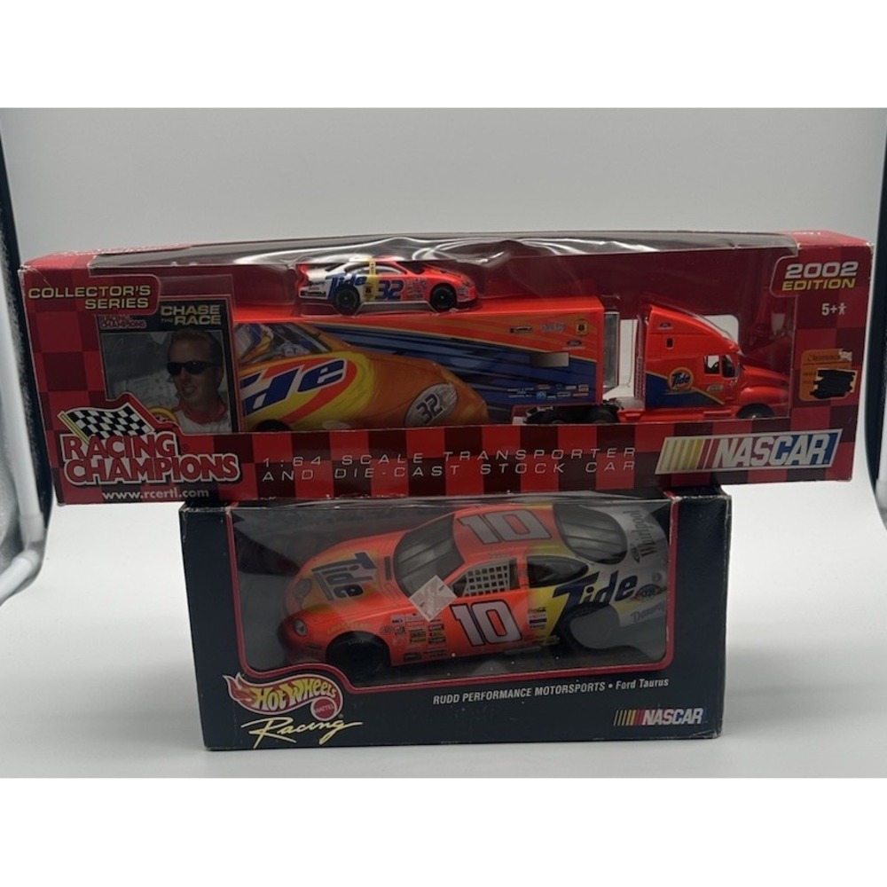 RICKY CRAVEN #32 TIDE TRANSPORTER & RICKY RUDD #10 TIDE NASCAR DIECAST LOT